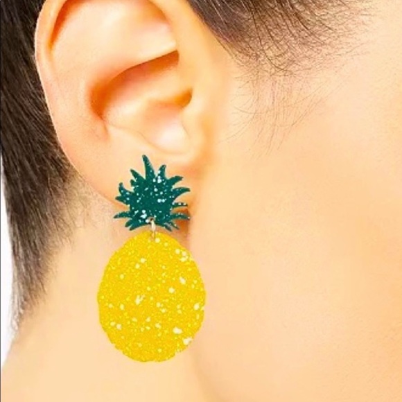 NWT ALFANI PINEAPPLE DROP EARRINGS - Picture 3 of 7